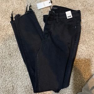 NWT high waisted distressed black jeans